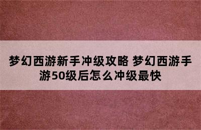 梦幻西游新手冲级攻略 梦幻西游手游50级后怎么冲级最快